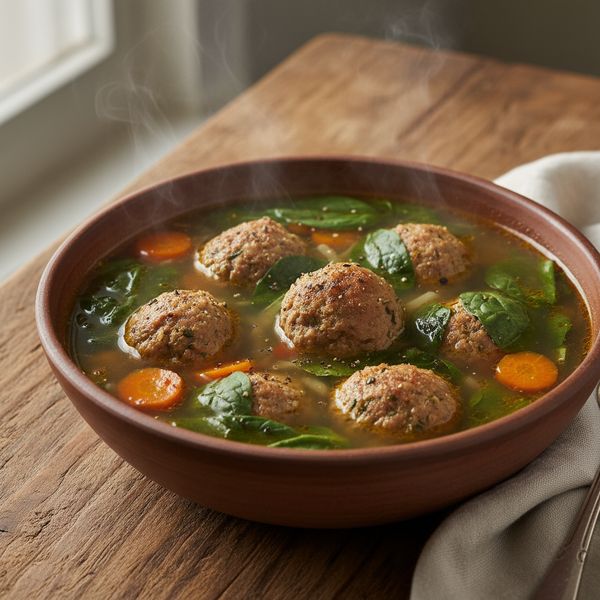 Turkey meatball soup